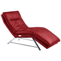 LIEGE Echtleder Rot  - Chromfarben/Rot, Basics, Leder/Metall (75/91/170cm) - Chilliano