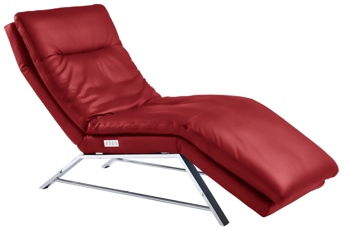 LIEGE Echtleder Rot  - Chromfarben/Rot, Basics, Leder/Metall (75/91/170cm) - Chilliano