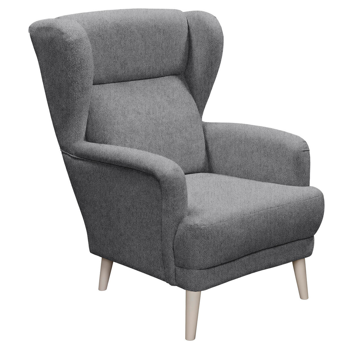 SESSEL in Mikrovelours Anthrazit  - Kaschmir/Anthrazit, MODERN, Holz/Textil (74/106/94cm) - MID.YOU