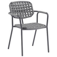 STAPELSESSEL Aluminium Graphitfarben, Grau  - Graphitfarben/Grau, Basics, Textil/Metall (60,5/80,5/57cm) - Zebra 