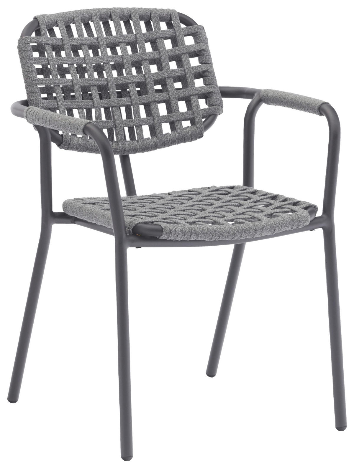 STAPELSESSEL Aluminium Graphitfarben, Grau  - Graphitfarben/Grau, Basics, Textil/Metall (60,5/80,5/57cm) - Zebra 