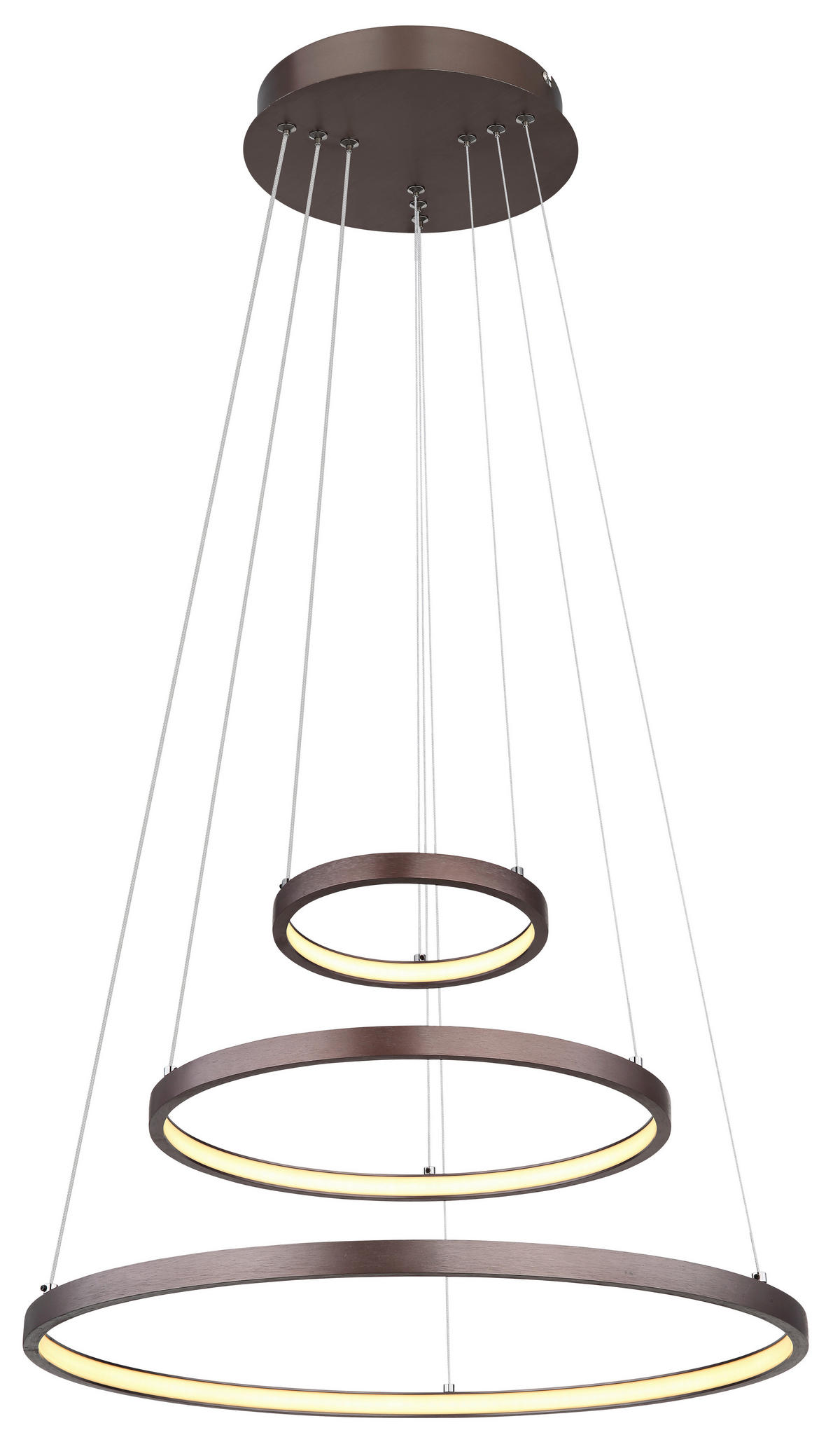 VISEČA LED-SVETILKA   //3000 K/230 V/ - opal/rjava, Design, kovina/umetna masa (51/120cm) - Globo