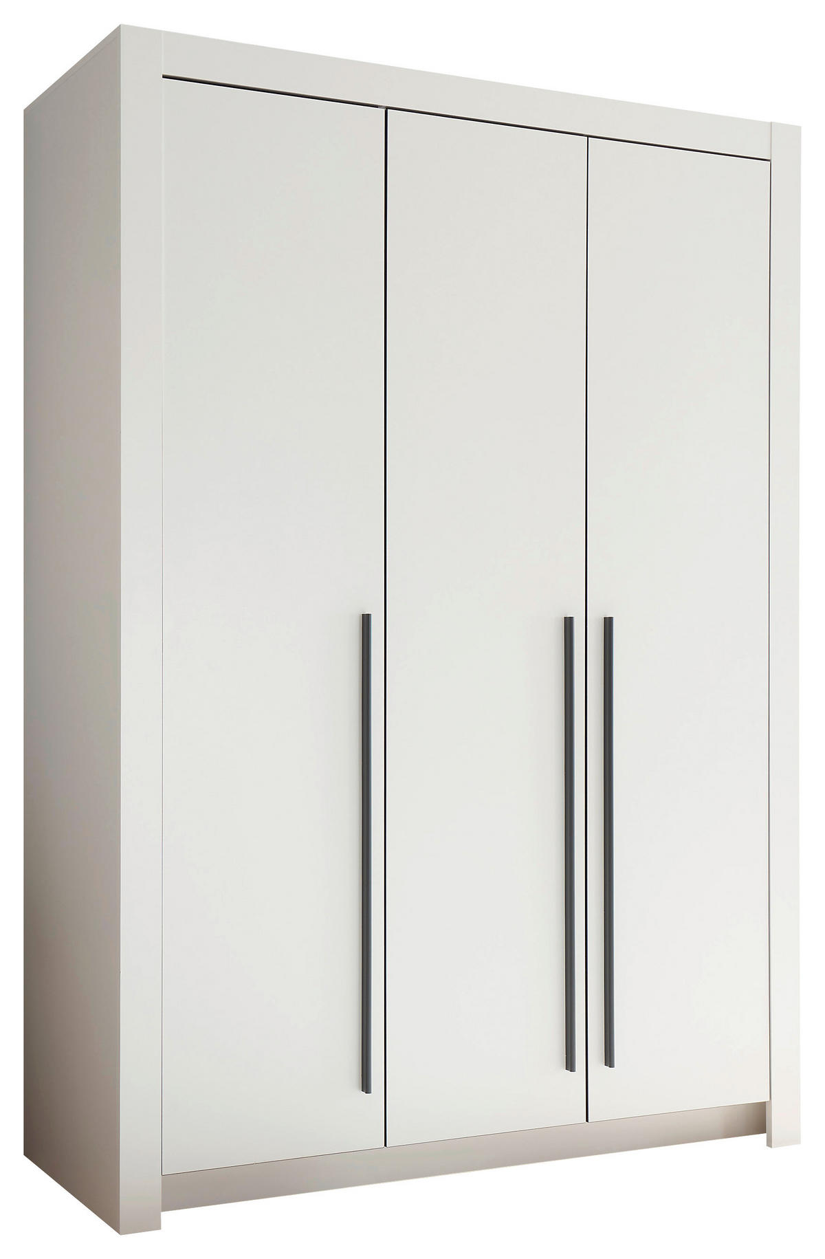 BABYKLEIDERSCHRANK Pulni Weiß  - Graphitfarben/Weiß, Basics, Holzwerkstoff/Kunststoff (137/195,5/56cm) - My Baby Lou