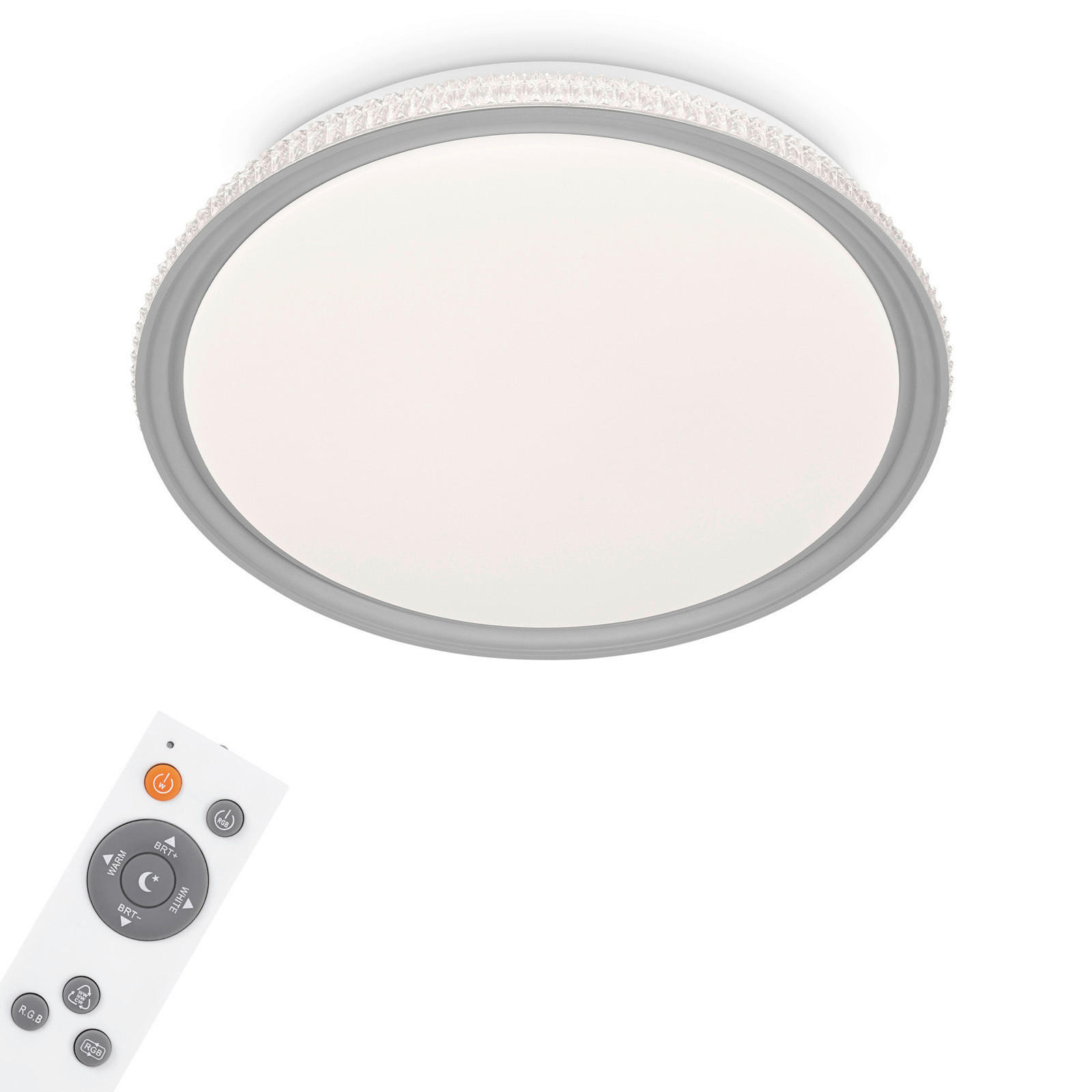 LED SVJETILJKA STROPNA  - svijetlo siva, Basics, plastika (50/8,2cm)