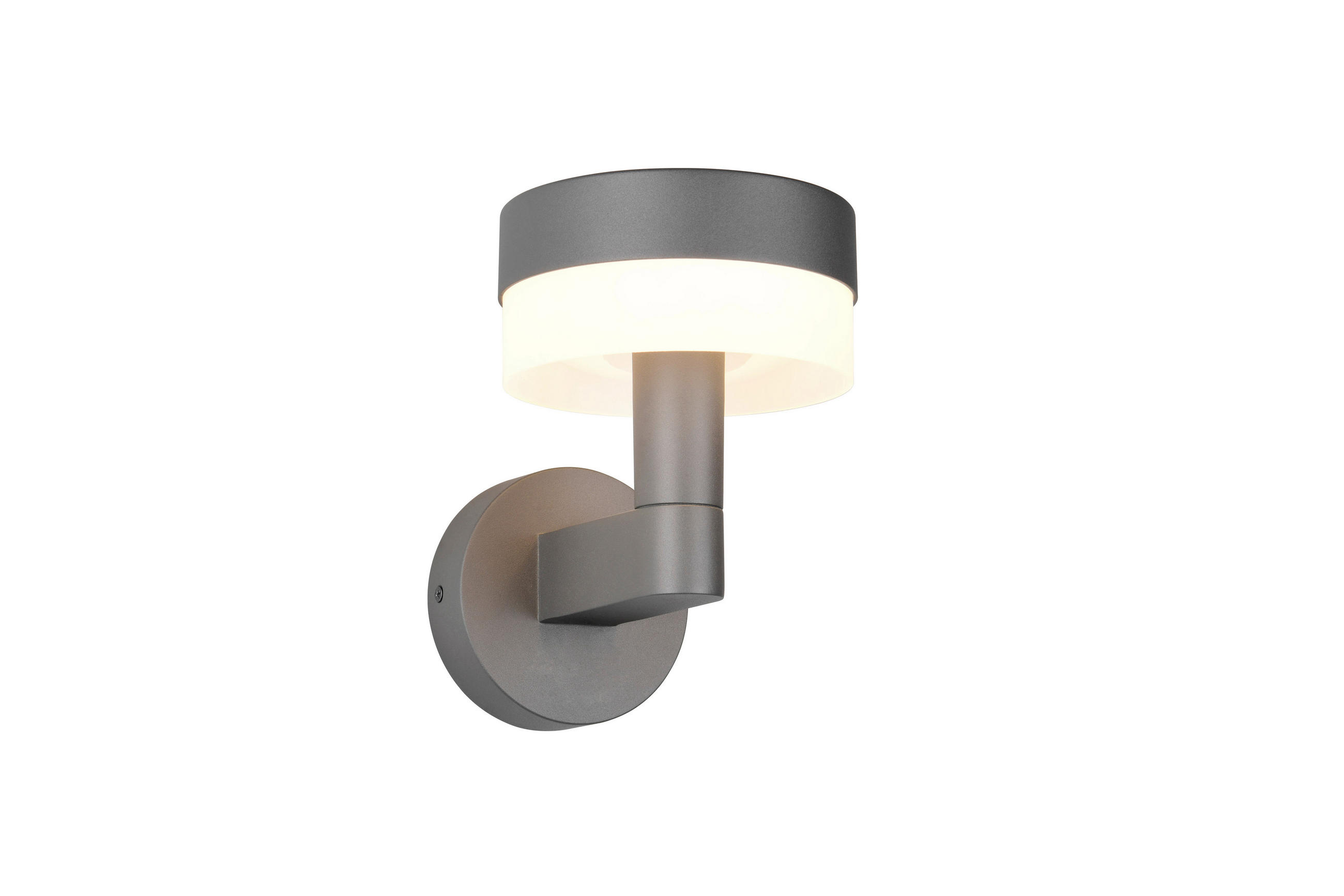 AUßENWANDLEUCHTE 16,5/22/22,5 cm   - Anthrazit/Weiß, Design, Kunststoff/Metall (16,5/22/22,5cm)