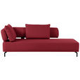 RÉCAMIERE Palio in Flachgewebe Bordeaux  - Bordeaux/Schwarz, Design, Textil/Metall (227/89/101cm) - Dieter Knoll