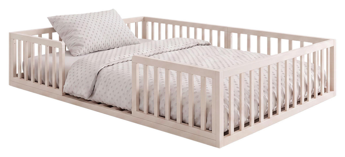 BODENBETT roba Bodenbett, 120/200 cm,  in Kaschmir  - Hellbraun/Kaschmir, Basics, Holzwerkstoff (120/200cm) - Roba