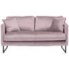 2-SITZER-SOFA  in Samt Flieder  - Flieder/Schwarz, Design, Textil/Metall (150/78/84cm) - Carryhome