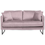 2-SITZER-SOFA Samt Flieder  - Flieder/Schwarz, Design, Textil/Metall (150/78/84cm) - Carryhome