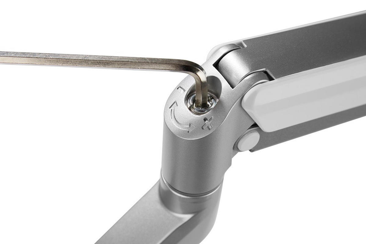 MONITOR-HALTERUNG Metall, Kunststoff Grau, Weiß  - Weiß/Grau, Design, Kunststoff/Metall (56/69,5/11,7cm) - Boxxx