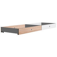 BETTKASTENSET  in Weiss, Eichefarben  - Weiss/Eichefarben, Konventionell, Holzwerkstoff (100/16/60cm) - Carryhome