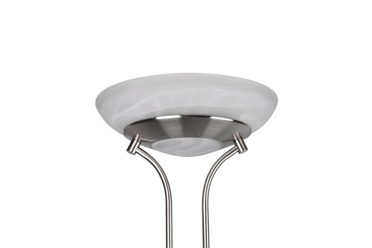 LED-DECKENFLUTER Orson 32,5/180 cm  - Alabasterfarben/Nickelfarben, Basics, Glas/Metall (32,5/180cm) - Novel