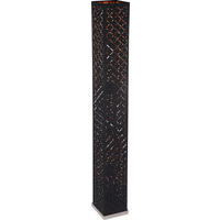 STEHLEUCHTE Clarke 15/15/118 cm  - Goldfarben/Schwarz, Trend, Textil/Metall (15/15/118cm) - Globo