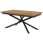 AUSZIEHTISCH in Holz 160 (240)/90/75 cm  - Wildeiche/Schwarz, Basics, Holz/Metall (160 (240)/90/75cm) - Linea Natura