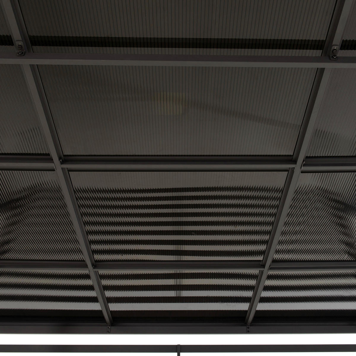 PERGOLA 282/227/252 cm Aluminium, Stahl  - Anthrazit/Grau, Basics, Metall (282/227/252cm) - Modante