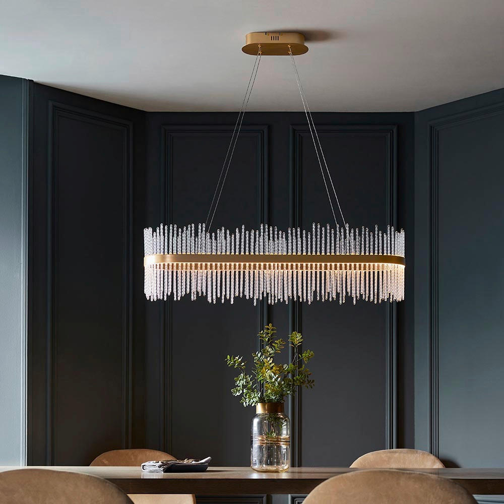 LED-HÄNGELEUCHTE 95/25/35-165 cm  - Goldfarben, KONVENTIONELL, Metall (95/25/35-165cm) - ENDON