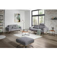 2-SITZER-SOFA in Struktur Grau  - Schwarz/Grau, Design, Holz/Textil (166/85-104/95cm) - Novel