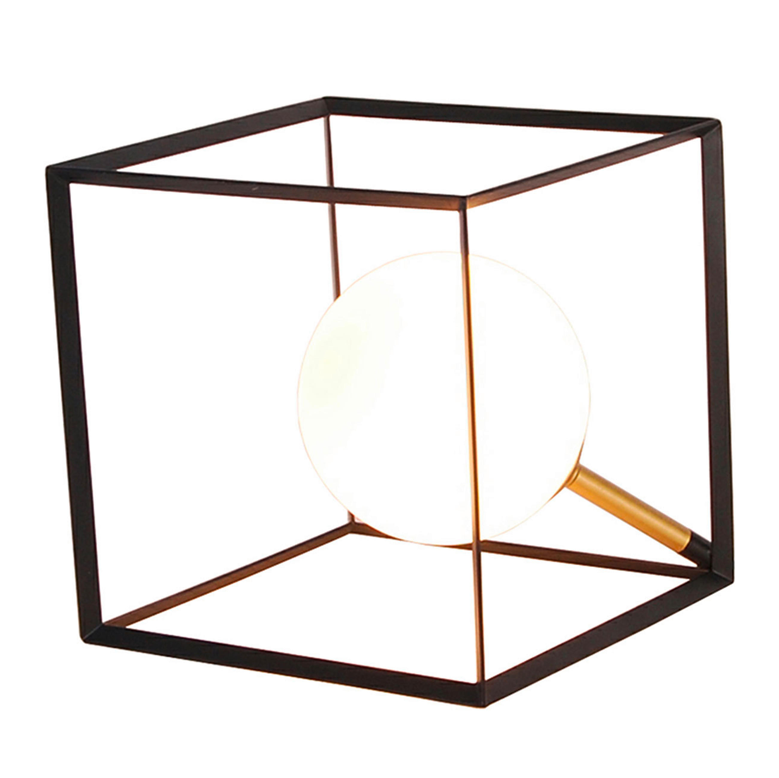 TISCHLEUCHTE Weert 15/15/15 cm   - Beige/Goldfarben, Design, Metall (15/15/15cm)