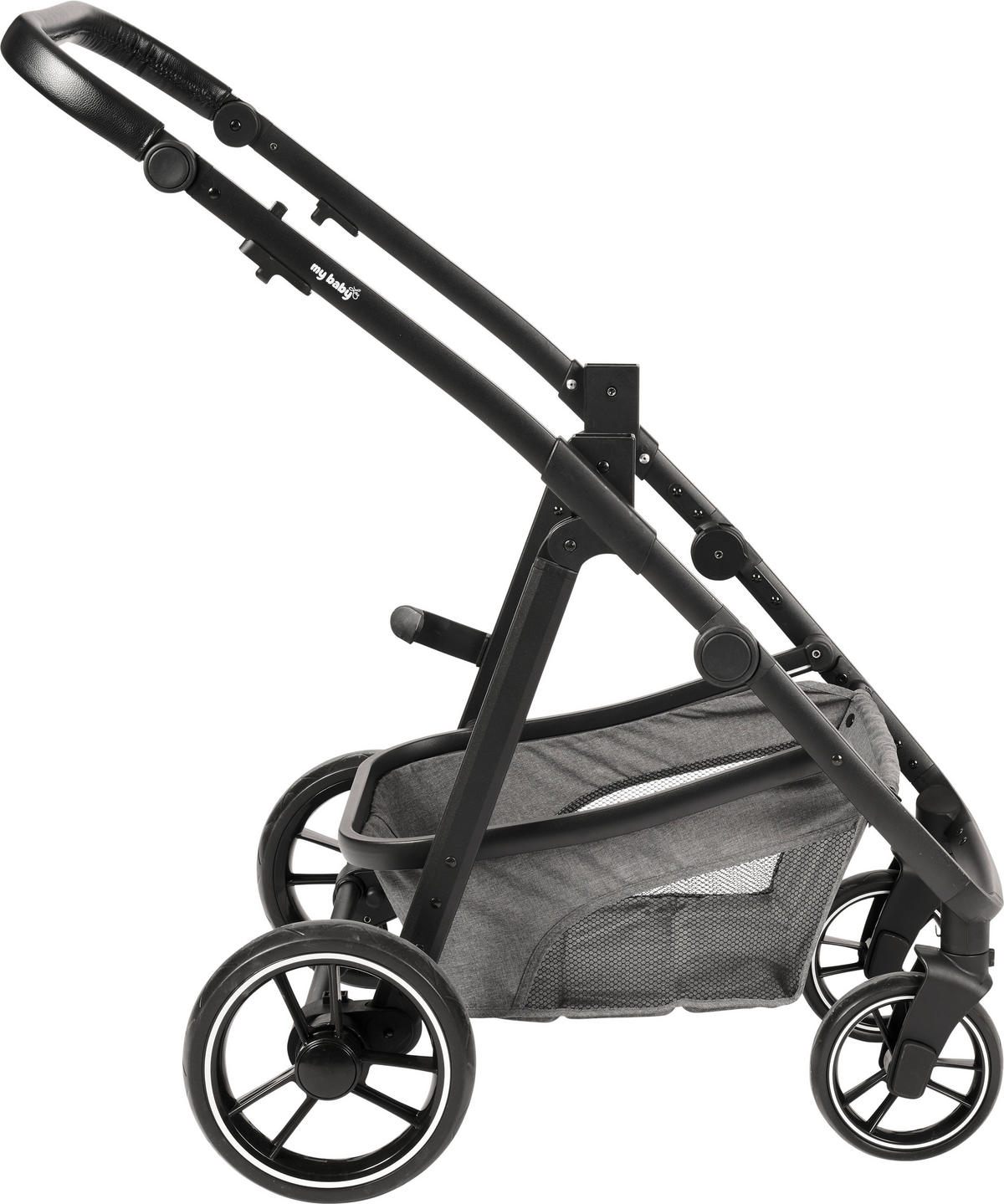 KINDERWAGENSET  Korfu   - Dunkelgrau/Schwarz, Basics, Kunststoff/Textil - My Baby Lou
