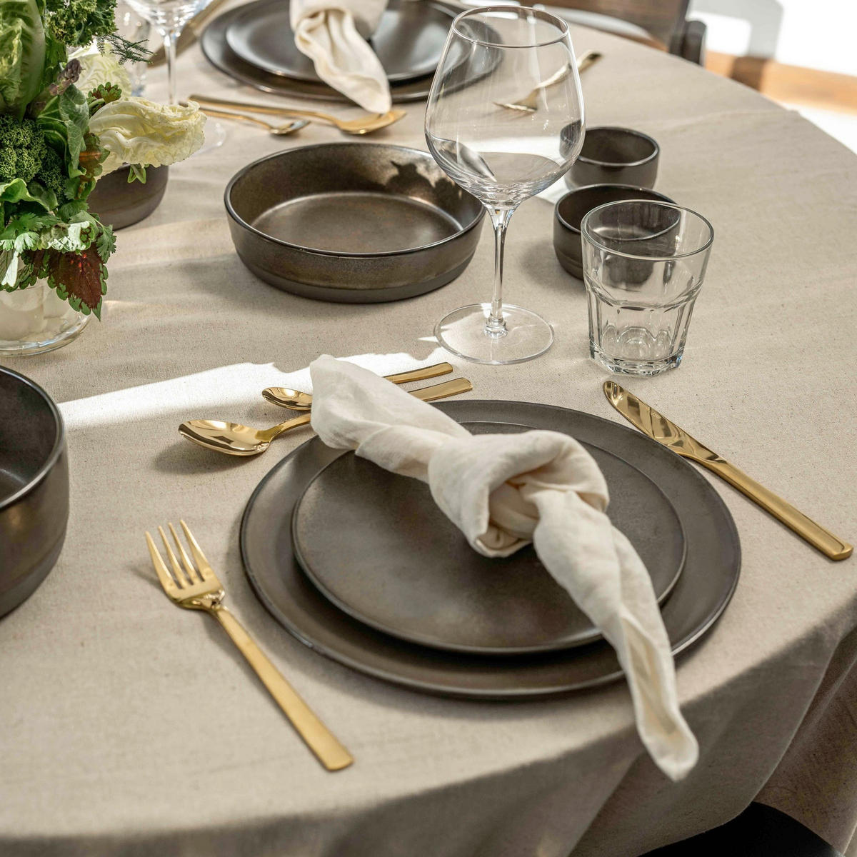 DESSERTTELLERSET RAW 6-teilig  - Braun, Basics, Keramik (20cm) - Aida