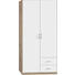DREHTÜRENSCHRANK in Weiß, Eichefarben - Eichefarben/Alufarben, KONVENTIONELL, Holzwerkstoff/Kunststoff (91/197/54cm) - Boxxx DREHTÜRENSCHRANK in Weiß, Eichefarben - Eichefarben/Alufarben, KONVENTIONELL, Holzwerkstoff/Kunststoff (91/197/54cm) - Boxxx