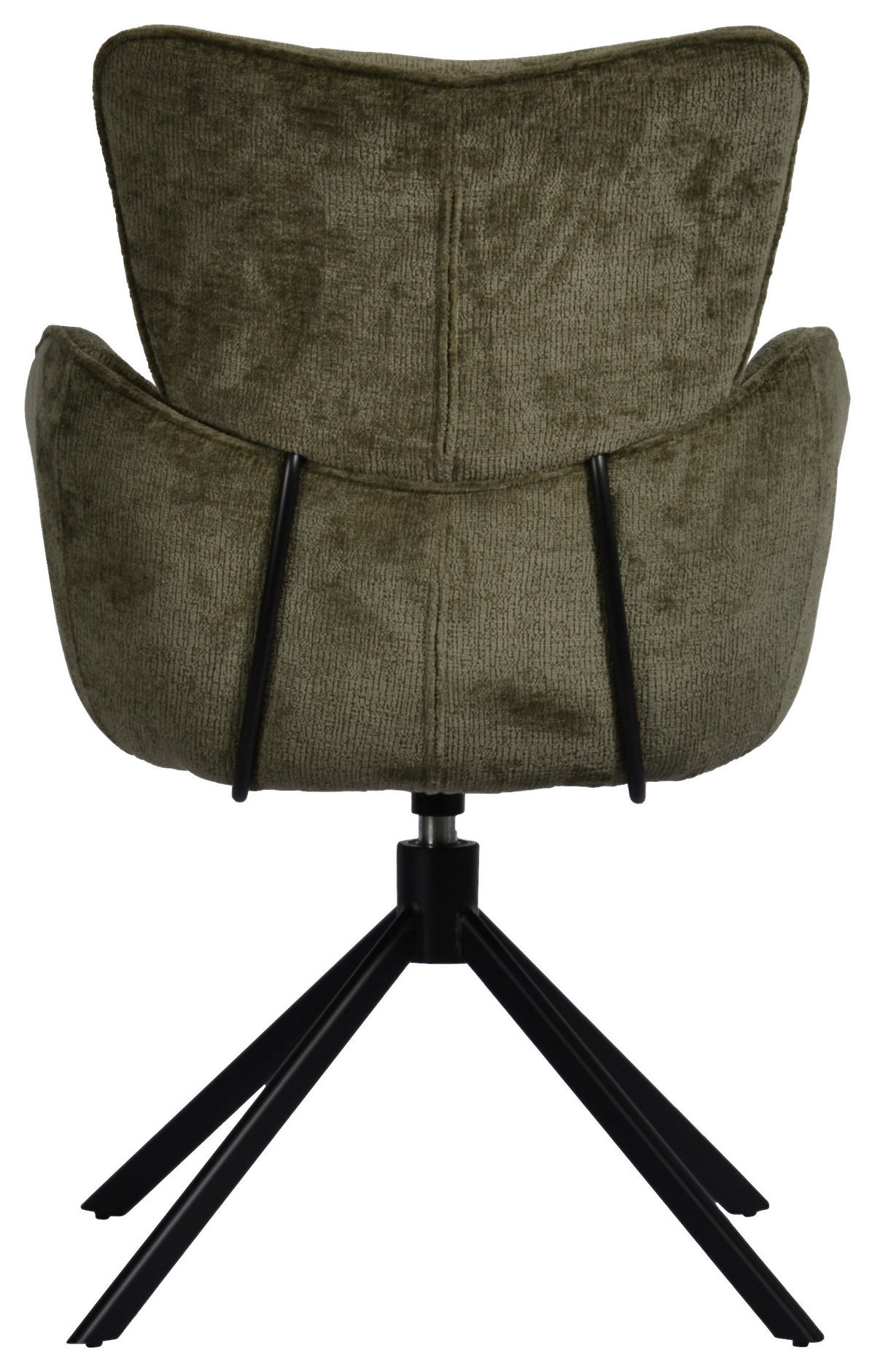 ARMLEHNSTUHL  in Eisen Webstoff  - Schwarz/Grün, Design, Textil/Metall (58/89/64cm) - Novel