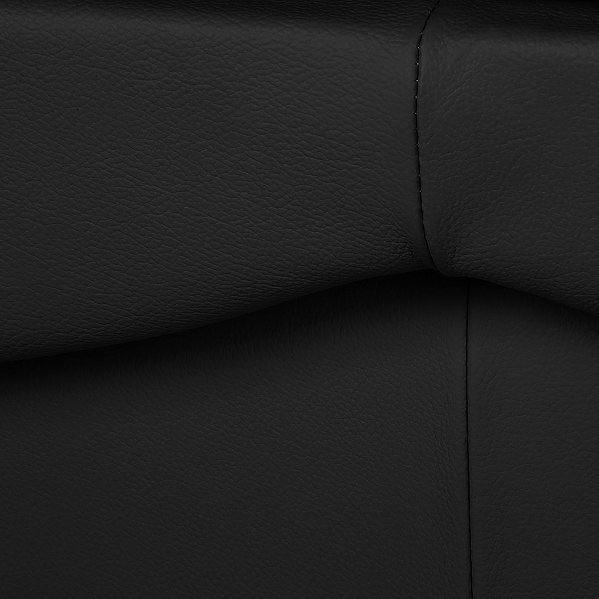 2-SITZER-SOFA in Echtleder Schwarz  - Schwarz, Design, Leder/Kunststoff (150/92/85cm) - Livetastic