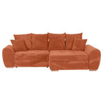 ECKSOFA Rostfarben Cord  - Eichefarben/Rostfarben, KONVENTIONELL, Holz/Textil (276/177cm) - Carryhome