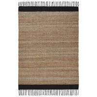 JUTOVÝ KOBEREC, 160/230 cm černá, jílová barva - černá/jílová barva, Design, textil (160/230cm) - Linea Natura