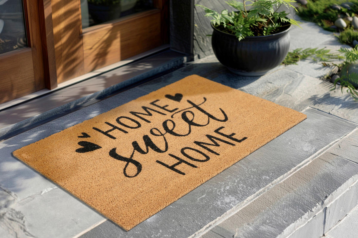 FUßMATTE 45/75 cm  - Hellbraun, Basics, Textil (45/75cm) - Kayoom