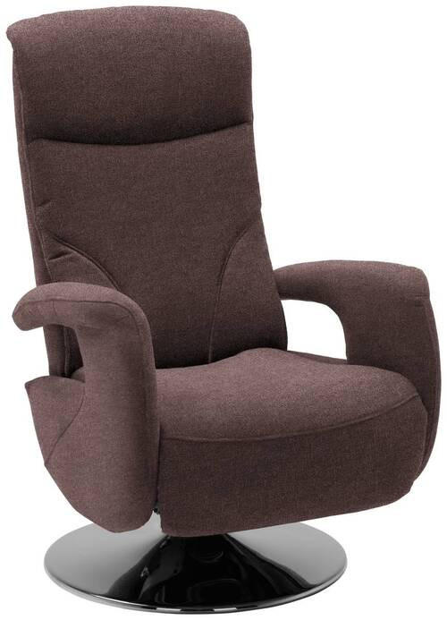 RELAXSESSEL in Textil Braun  - Chromfarben/Braun, Design, Textil/Metall (71/110/83cm) - Dieter Knoll