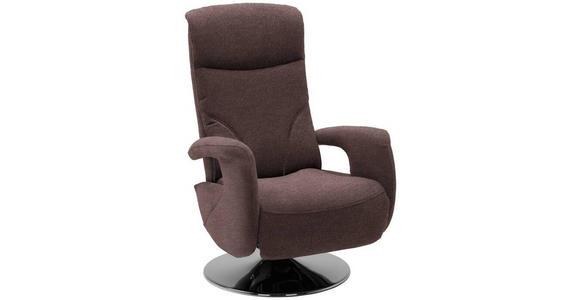 RELAXSESSEL in Textil Braun - Chromfarben/Braun, Design, Textil/Metall (71/110/83cm) - Dieter Knoll