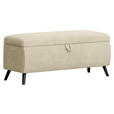 BETTBANK 145/45/50 cm   - Beige/Schwarz, Trend, Holz/Textil (145/45/50cm) - Esposa