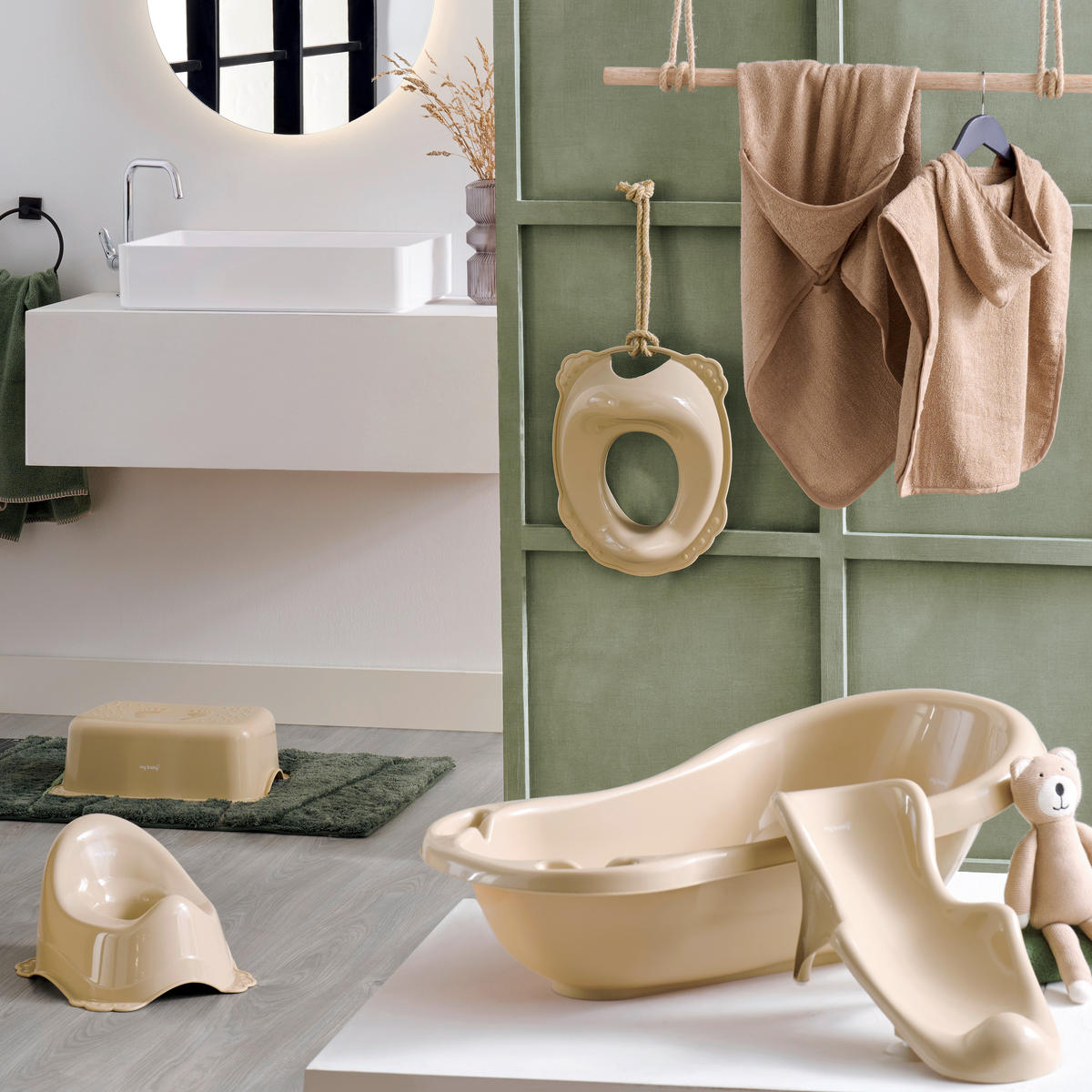 STUPIENOK - béžová, Basics, plast (41,5cm) - My Baby Lou