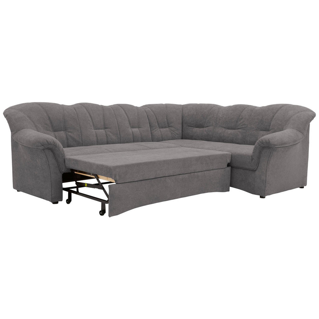 Thumbnail - Mid.you Eckschlafsofa, Dunkelgrau, Textil, Uni, 5-Sitzer, 243x192 cm, Made in EU, FSC Mix, Schlafen auf Sitzhöhe, Rücken...