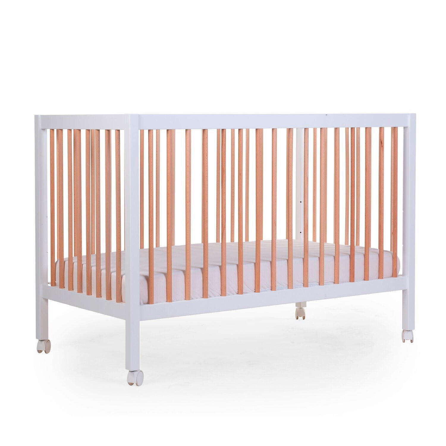 GITTERBETT  - Weiß/Baltimorefarben, Basics, Holz (122/74/120cm) - Childhome