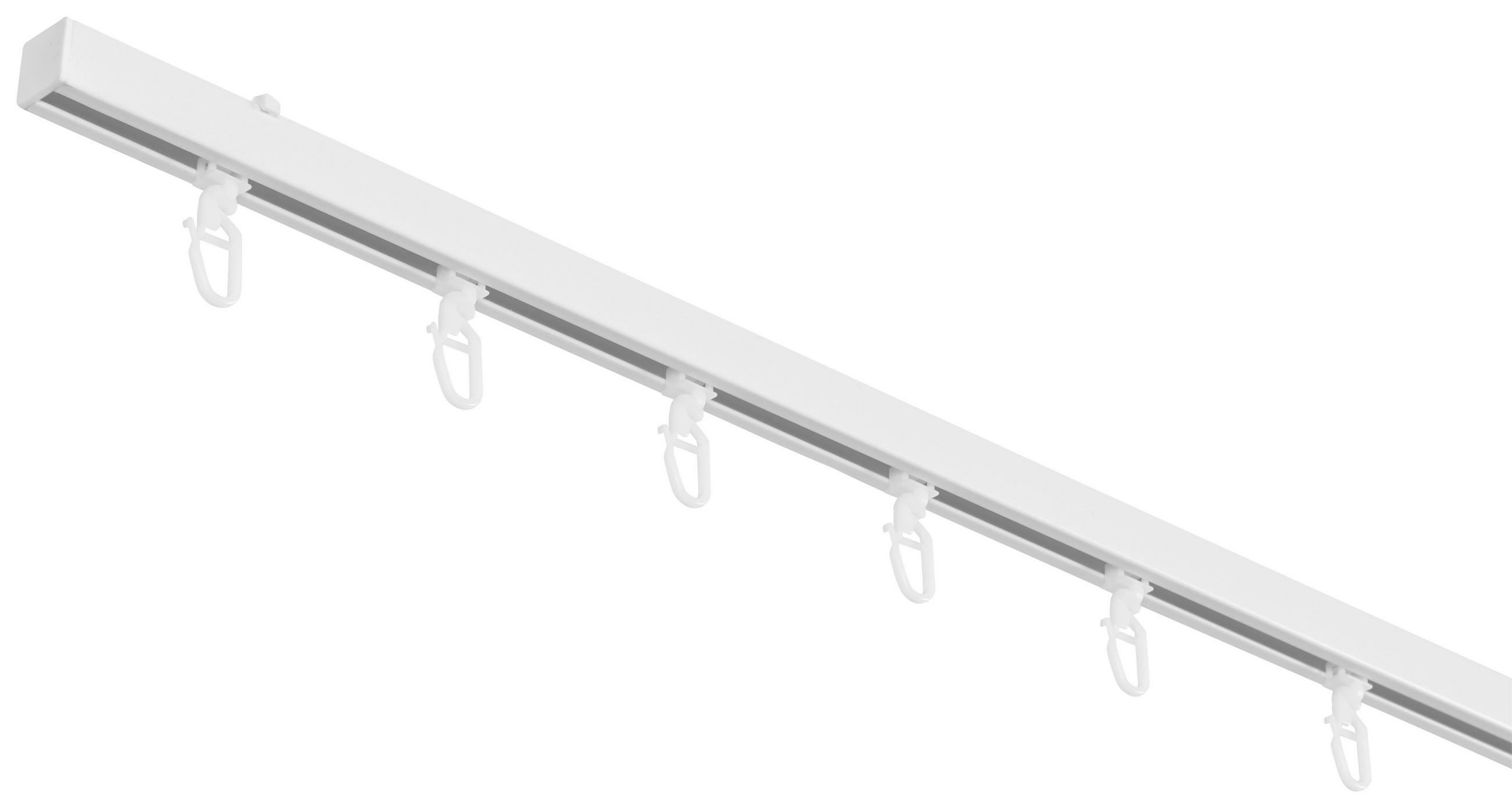VORHANGSCHIENE - Weiß, Basics, Metall (200cm) - Homeware