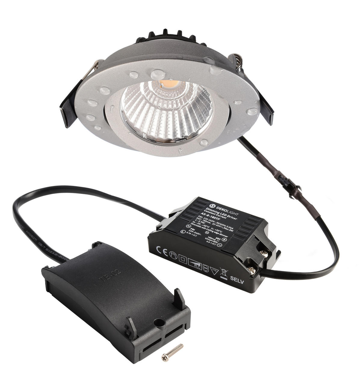LED-EINBAUSPOT - Silberfarben, Konventionell, Metall (8,2/8,2/4,1cm)