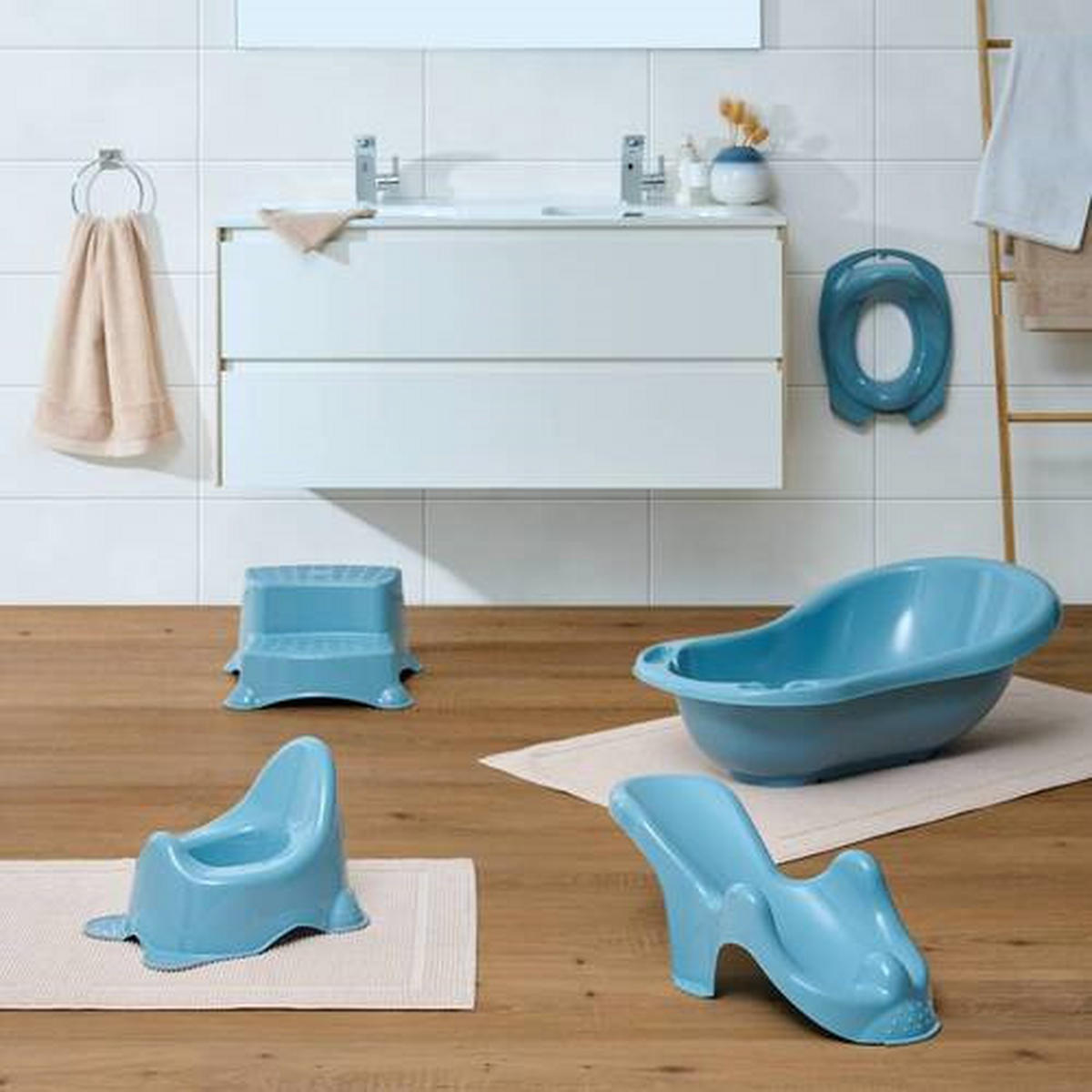 FÜRDŐKÁD BETÉT NORDIC BLUE  - kék, Basics, műanyag (53/25/22cm) - My Baby Lou