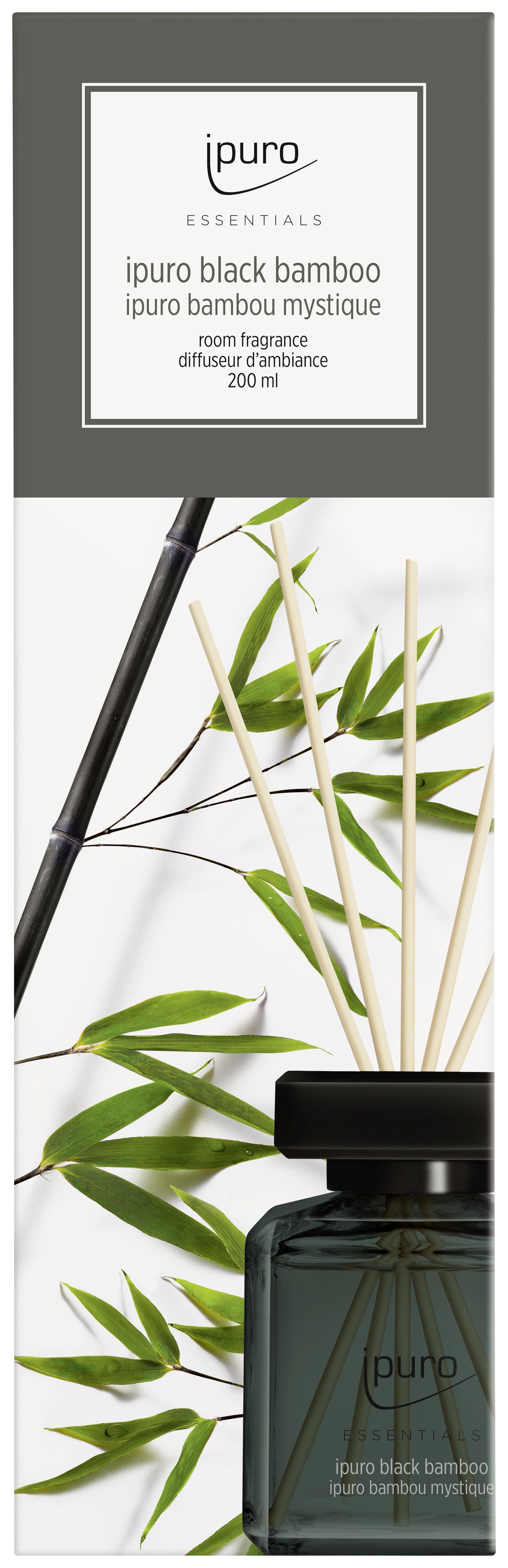 ARÓMA DIFUZÉR, bambus, 200 ml - Basics, sklo (200ml) - Ipuro