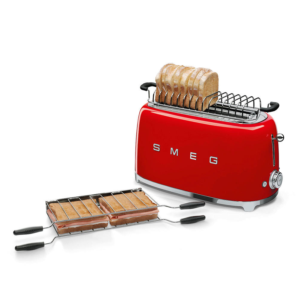 TOASTER 50's Style  - Rot, Trend, Metall (41.0/21.5/20.8cm) - SMEG
