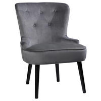 STOL, les, tekstil siva, črna  - siva/črna, Moderno, tekstil/les (61/87/69cm) - Carryhome