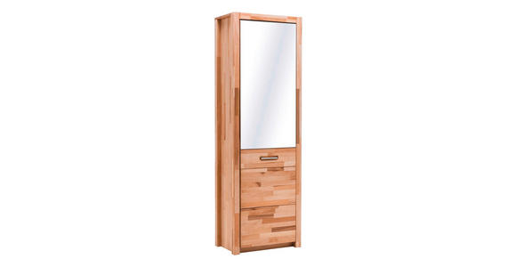 GARDEROBENSCHRANK  in 66/203/40 cm  - Silberfarben/Buchefarben, KONVENTIONELL, Glas/Holz (66/203/40cm) - Hom`in