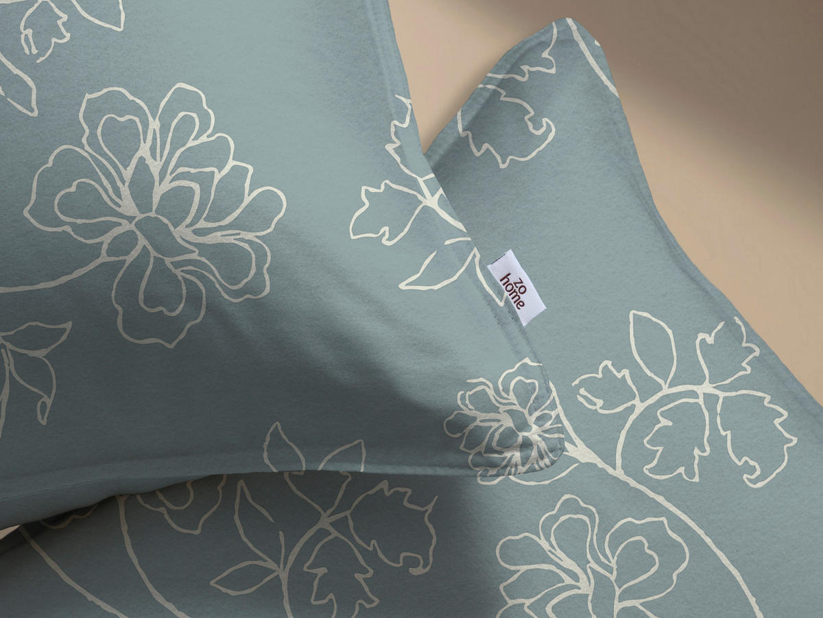 BETTWÄSCHE Alva Flanell 155/220 cm  - Blau, Basics, Textil (155/220cm)