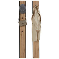GARDEROBENPANEEL 2 Stück  in 19,6/170/3 cm  - Schwarz/Eiche Artisan, KONVENTIONELL, Holzwerkstoff (19,6/170/3cm) - Voleo