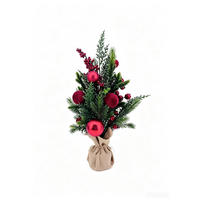 Pom Decorativ - verde pădure/roșu, Lifestyle, plastic/hârtie (22/50cm) - X-Mas