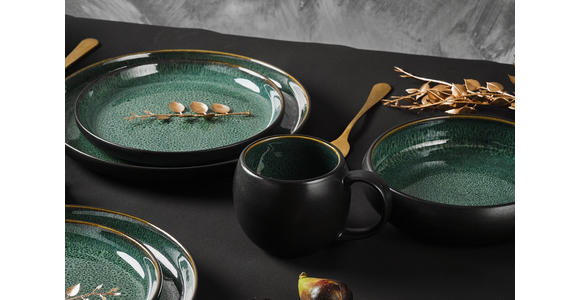 KOMBISERVICE Faro Grün 16-teilig  - Grün, Design, Keramik - Novel
