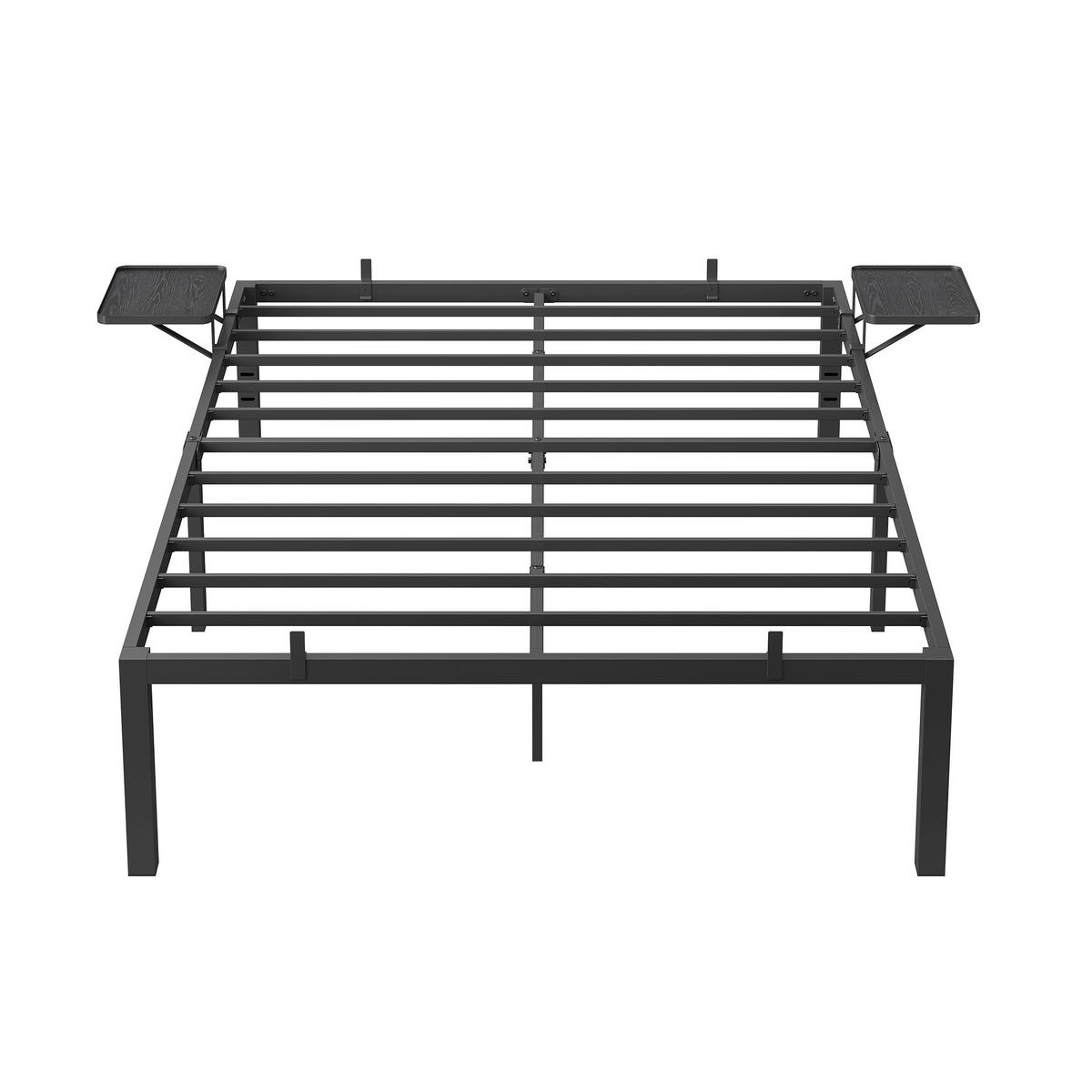 KOVOVÁ POSTEL, 140/200 cm černá - černá, Basics, kov (140/200cm) - Boxxx