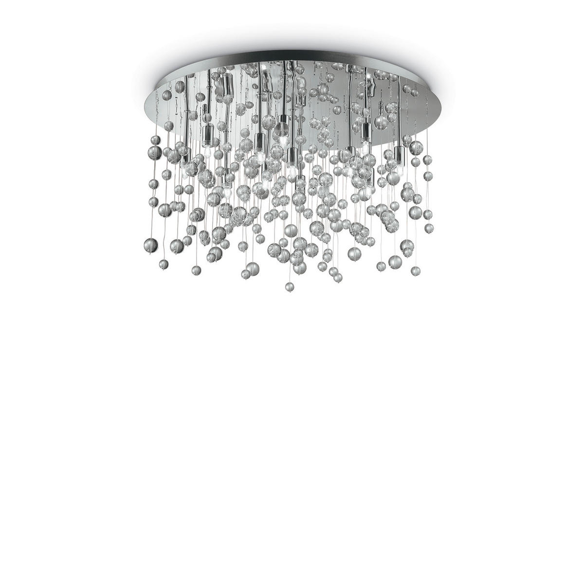 DECKENLEUCHTE 40 W  63/31,5 cm    - Chromfarben, LIFESTYLE, Glas/Metall (63/31,5cm)