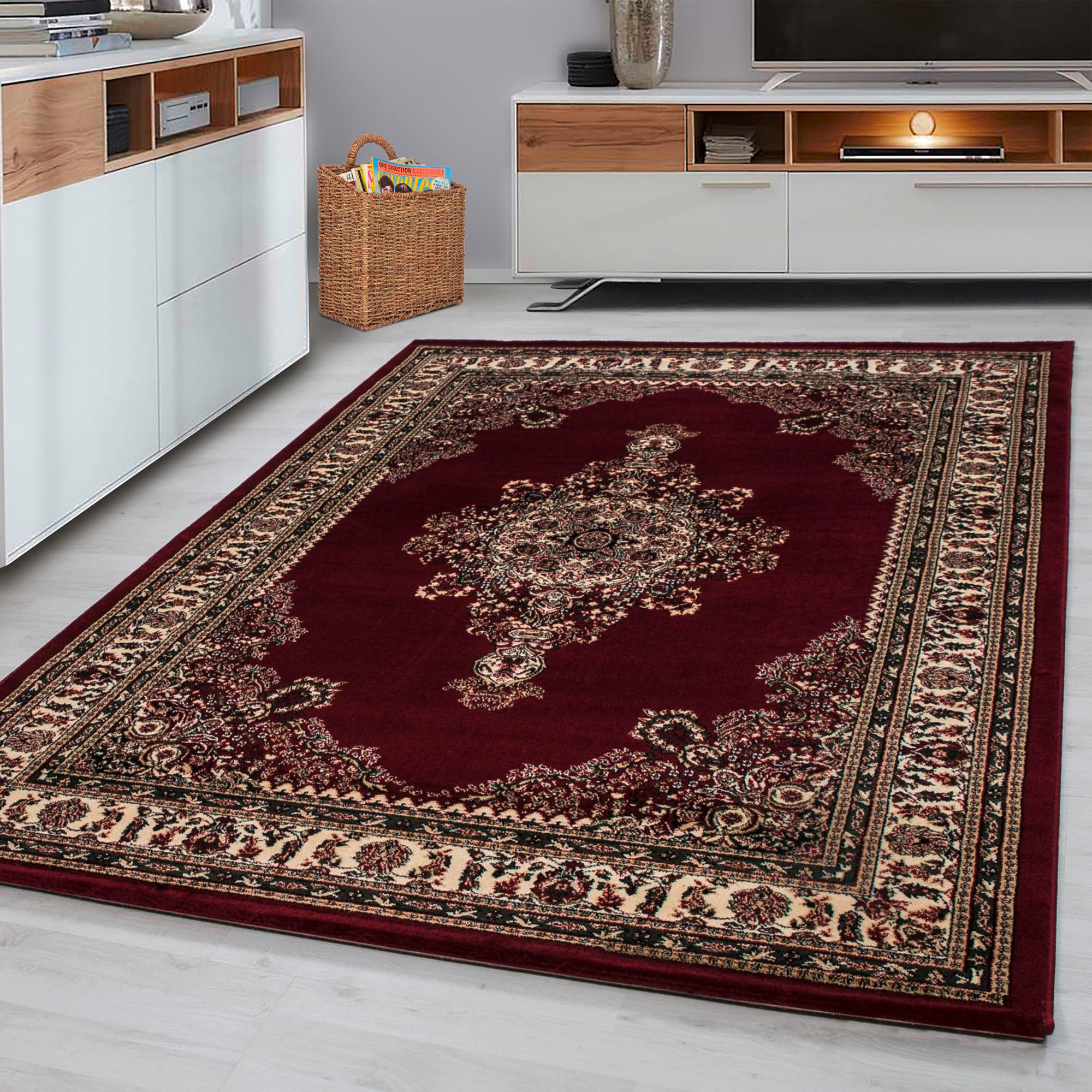 VÄVD MATTA 240/340 cm Marrakesh  - röd/multicolor, Klassisk, textil (240/340cm) - Novel